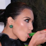 Kim Kardashian eating