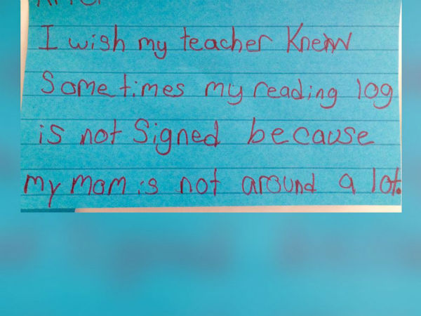 I wish my teacher knew
