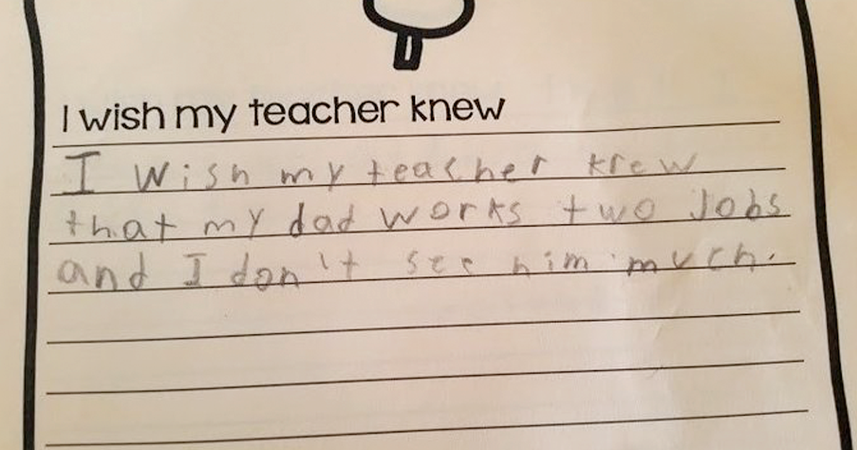 I wish my teacher knew