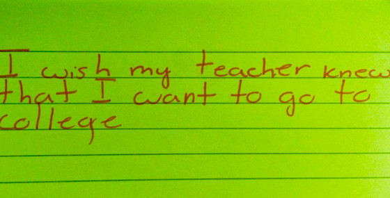 I wish my teacher knew