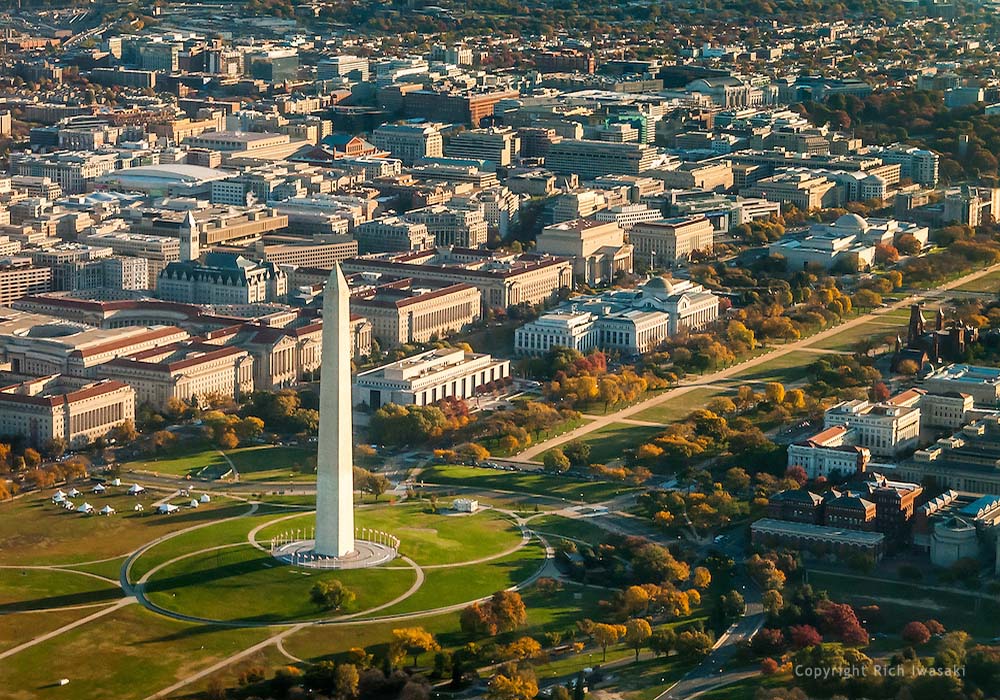 Washington DC aerial view