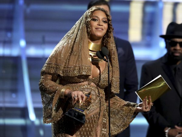 Beyoncé receives the 2017 Grammy for Best Urban Contemporary Album.