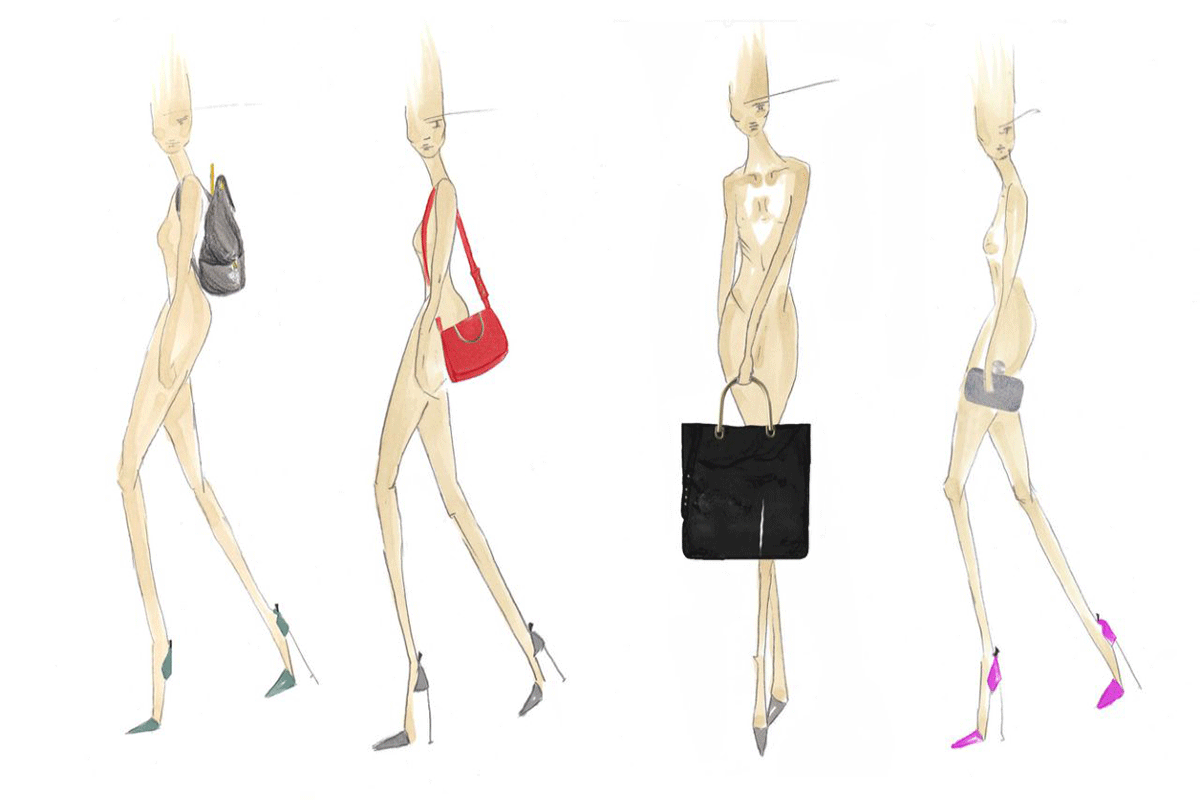 Sketches of the new Bloomingdale's collection by Sarah Jessica Parker.