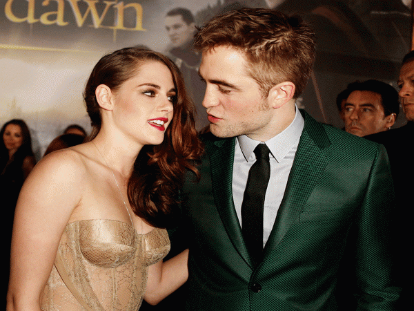 Kristen Stewart and Robert Pattinson at the Breaking Dawn Part 2 Premieres.