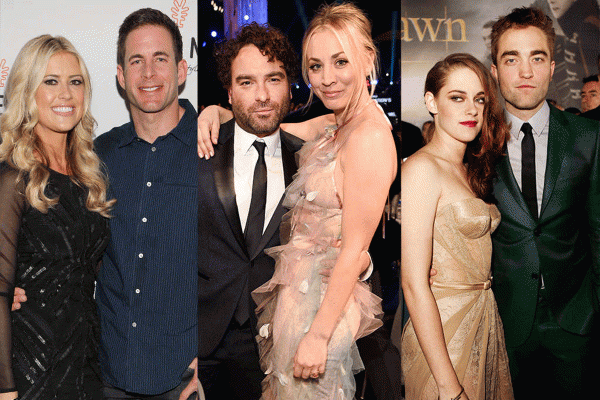 Christina El Moussa, Tarek El Moussa, Johnny Galecki, kaley Cuoco, Robert Pattinson and Kristen Steward