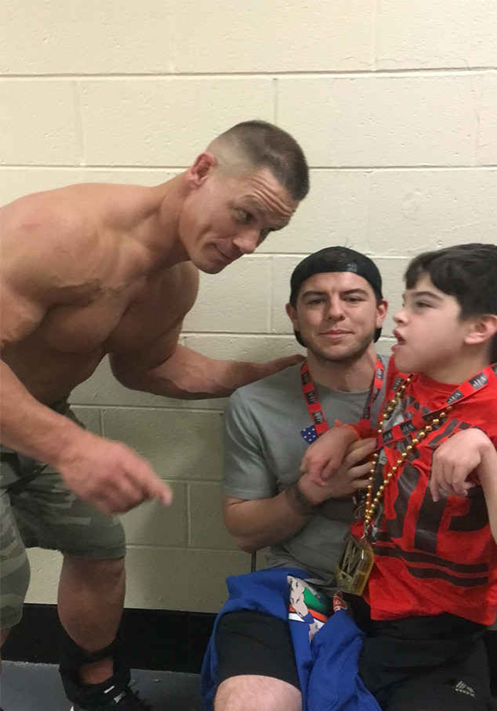 Cena Meets Boy With Palsy