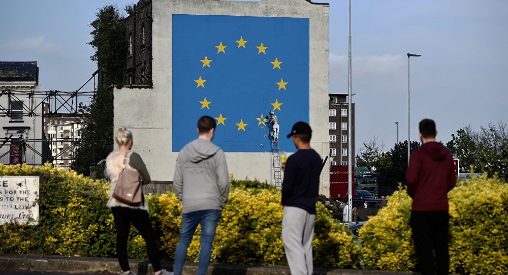 Banksy brexit mural