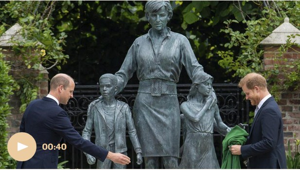 Princes William and Harry Unveil Princess Diana’s Statue, but Kate Middleton Was Absent