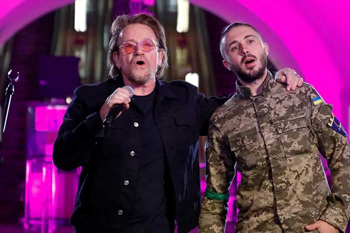 U2’s Bono Perform Surprise Concert in Kyiv as Fighting Raged in Ukraine