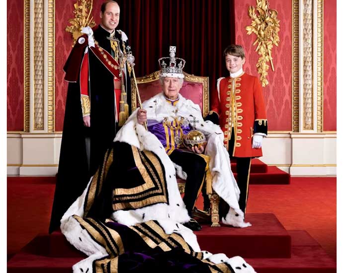Buckingham Palace Releases Photo of King Charles with Direct Heirs William and George